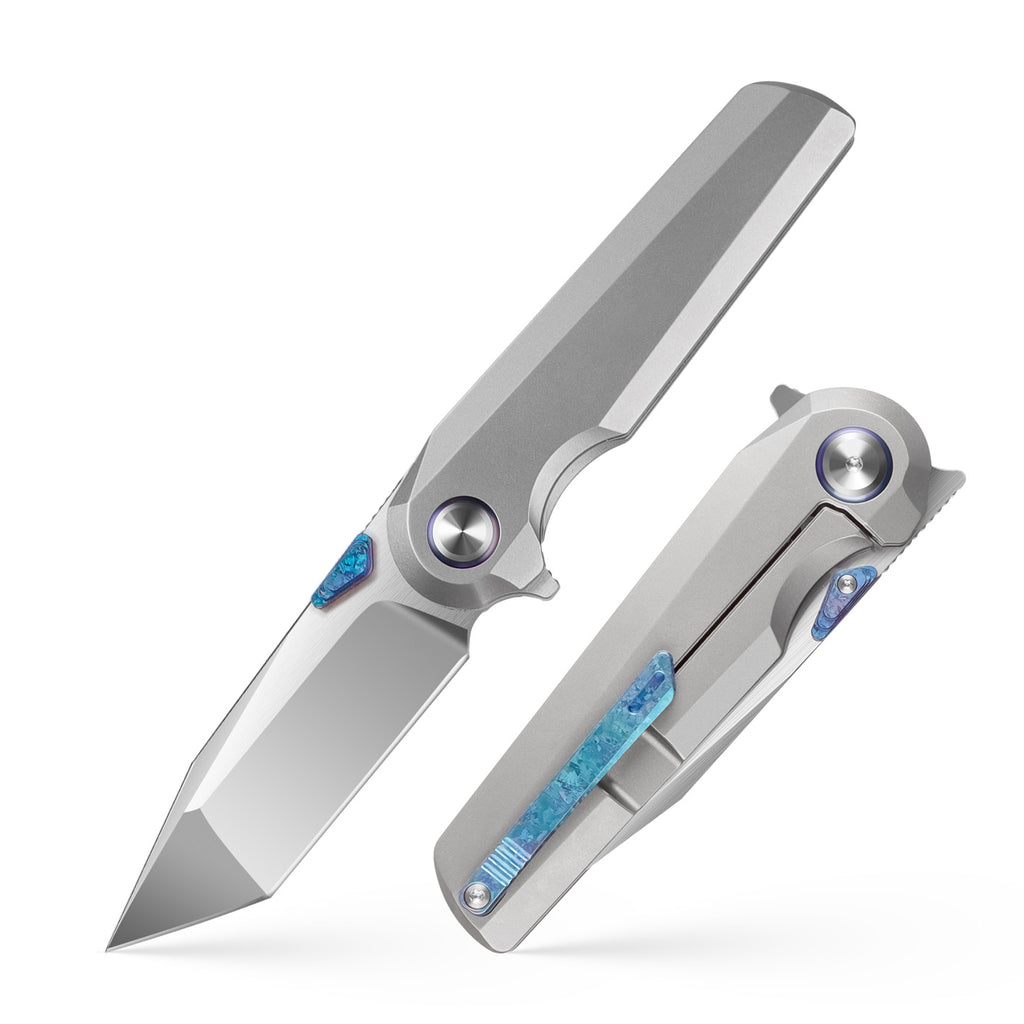 IOKO S35VN Titanium Handle Pocket Knife, Urban EDC